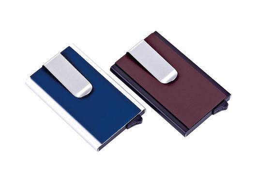 RFID 차단 PU 알루미늄 신용 카드 보유자 8-10 카드 용량 안전한 조직
