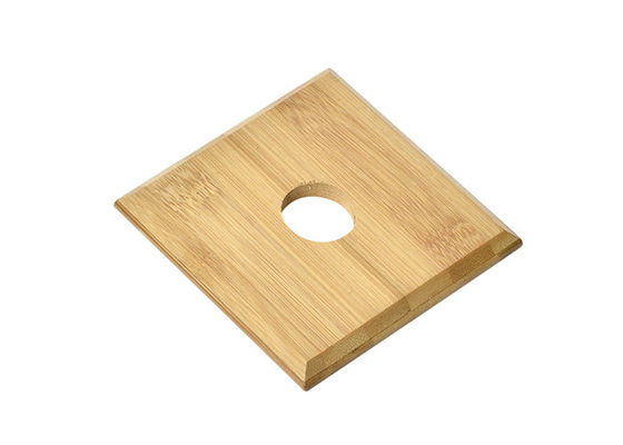 UV 인쇄 사각 나무 컵 받침 10x 1cm 대나무 음료 컵 받침