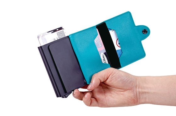 RFID 마그네트 폐쇄 신용 카드 소지자 지갑 프로모션 및 기념품 선물용 직사각형 모양
