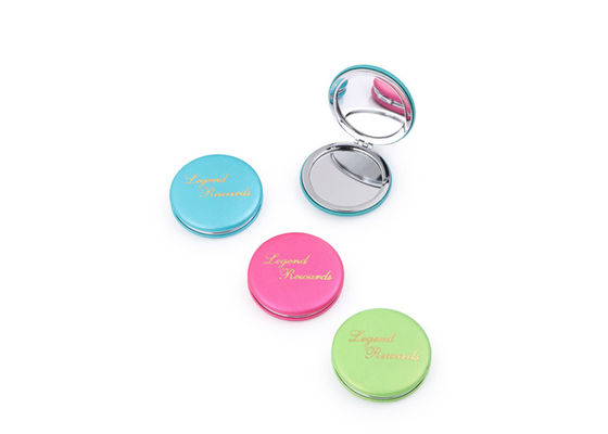 마카롱 선전용 화장용 소형 거울 PU 조밀한 핸드백 거울