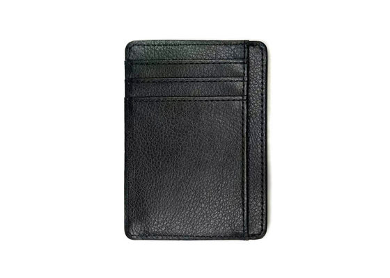 좋은 가격 사각형 가죽 밀리미터 검은 신용 카드 창시자 지갑 커스텀 로고 카드 홀더 20g 97명 온라인으로