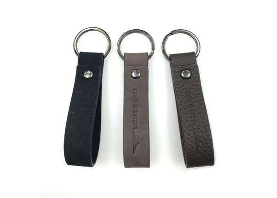 주문을 받아서 만들어지는 열쇠를 위한 Debossed 10mm PU 진짜 가죽 열쇠 홀더