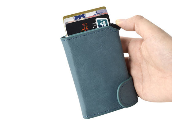 좋은 가격 RFID 신용 카드 주최자 지갑 삽입 PU 가죽 UV 인쇄 알루미늄 온라인으로